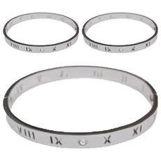 퍼스트리버 심플한 건강팔찌 스틸 6mm, 3개