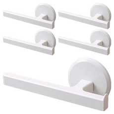 DIBLIC 免鑽孔沐浴巾架 沐浴巾置物架 沐浴球 毛巾 浴室掛架, 5個, 白色