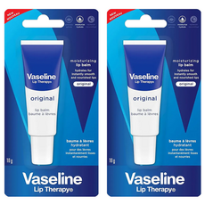 Vaseline 凡士林護唇膏 - 高度滋潤保濕, 經典無香, 10g, 2條