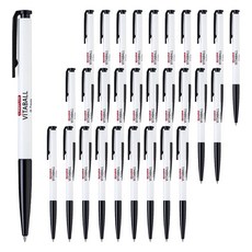 Lineplus Vitaball 原子筆黑色 0.7 mm, 白色, 96個