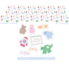 DONNA&DECO 裝飾貼紙 20入組, 1套, 孩子的速寫本