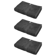 坎寧威爾 皇家璀璨毛巾 100%陸地精梳棉 45x65cm, 黑曜石, 3條