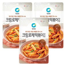 청정원 크림로제 떡볶이 양념, 3개, 140g