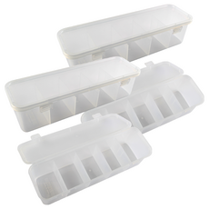 i-MATE 五格整理收納盒, 透明, 4個