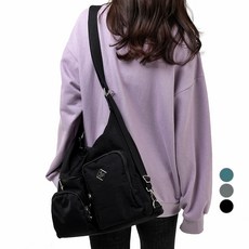 LULU 雙口袋單肩後背包+配件 隨機出貨