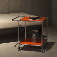 하우스레시피 모딘 싱글 모듈 트롤리, 비비드 오렌지, 2단