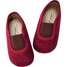 balsori 孩童燈芯絨鬆緊帶平底鞋