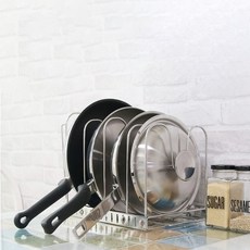 CP 可調節高度平底鍋收納架 A型, 銀色, 1個