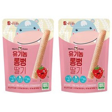 맛있는풍경 유기농 롱뻥, 딸기맛, 30g, 2개