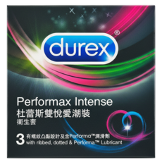 durex 杜蕾斯 雙悅愛潮裝保險套 56mm, 3個, 1盒
