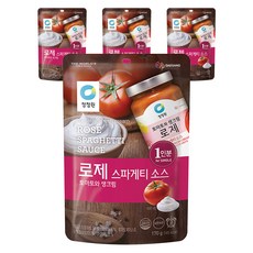 청정원 로제 스파게티소스 싱글파우치, 170g, 4개