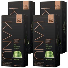 카누 바리스타 머신 전용 캡슐커피 세레니티문디카페인, 9.5g, 10개입, 4개