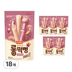 아이배냇 유아용 롱떡뻥, 18개, 30g, 자색고구마맛