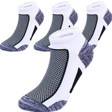 글로리빙 컴포트 입체 스포츠 앵클삭스 4족, 블랙