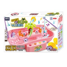 ADLE LAND 轉圈圈椰子樹釣魚玩具組, 粉色的