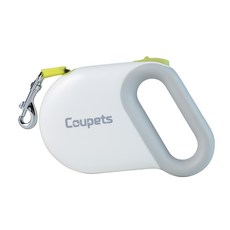 쿠펫츠 강아지 자동 리드줄, 화이트, 1개