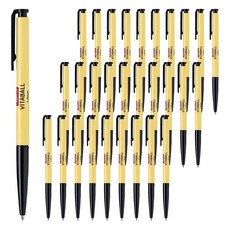 Lineplus Vitaball 原子筆黑色 1 mm, 黃色, 72個