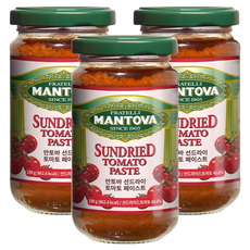 MANTOVA 曼托瓦 曬乾番茄醬 曬乾番茄 48.6% 義大利麵醬, 190g, 3罐