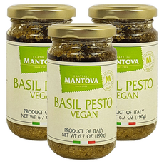 MANTOVA 曼托瓦 羅勒香蒜醬素食主義者, 190g, 3個
