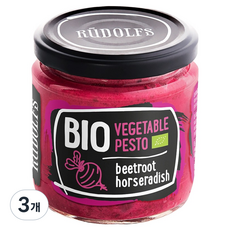 RUDOLFS 유기농 야채 스프레드 비트루트 호스래디시, 180g, 3개