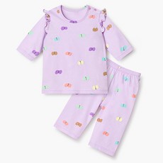 unifriend 兒童蝴蝶七分袖居家服上下套裝