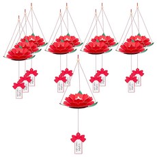 minhwashop 紙製情境燈 康乃馨 S240092A, 10個, 混合色