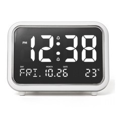 韓國 OWC Telly LED 桌鐘 OTD-1003SV, 銀色