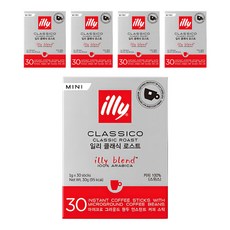 illy 意利 Classico即溶咖啡隨身包, 1g, 30條, 5盒