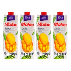 Malee 100% 芒果綜合果汁, 1L, 4瓶