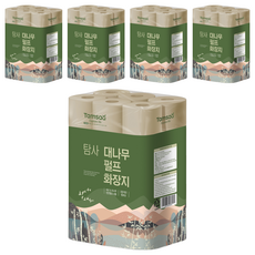 Tamsaa 3層捲筒竹漿衛生紙 30m 30捲 100% 竹漿 低粉塵, 5包