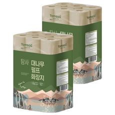 Tamsaa 3層捲筒竹漿衛生紙 30m 30捲 100% 竹漿 低粉塵, 2包