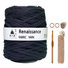 Yarna Rene 手提包編織 DIY 材料包 金色 + 印刷圖案, 1套, 編織線(54 藍調炭灰色)