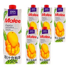 Malee 100% 芒果綜合果汁, 1L, 6瓶