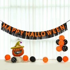 P&B UNITY 萬聖節穗子花環, 01 黑色, 1個