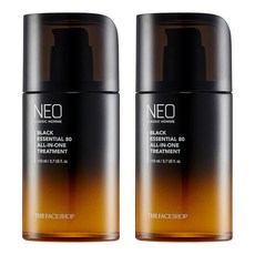 THE FACE SHOP 菲詩小舖 Neo Classic Homme Black Essential 80 多效合一護理液, 110ml, 2個