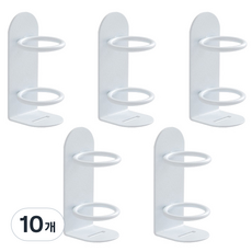 블럭마트 접착식 벽걸이 칫솔 치약홀더, 화이트, 10개