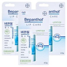 비판톨 데이케어 립스틱 보습 립밤, 무향, 4.5g, 3개