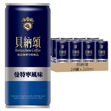 貝納頌 曼特寧咖啡, 210ml, 24罐