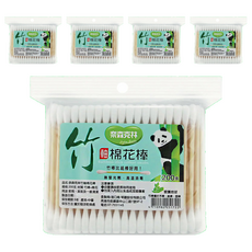 奈森克林 竹軸棉棒, 200支, 5包