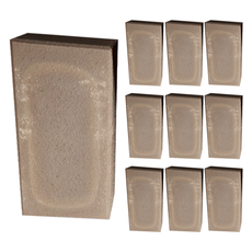 WITH블럭 고강도 황토벽돌 점토블럭, 초코브라운 투톤, 10개