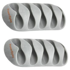 PowerSync 群加 黏貼式桌面固線器 五孔 BBA-801 灰色, 2個