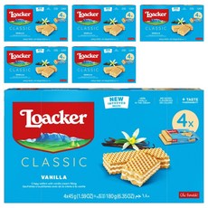 Loacker 萊佳哈斯 方角哈斯餅 香草口味, 180g, 6盒