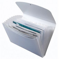 Mariforet A4 風琴文件夾, 白色, 1個