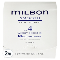 mILBOn 絲柔護髮系列 NO.4 一般髮 4個, 2組, 36g