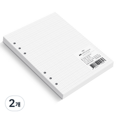 recoz 6孔大容量補充內頁 01 方格, 2個, 100入