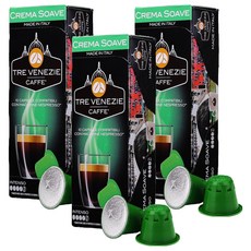 TRE VENEZIE Crema Soave咖啡膠囊, 5.5g, 10入, 3個
