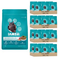 IAMS 愛慕思 健康優活 室內貓體重管理及化毛營養配方乾糧, 玉米, 1kg, 24袋
