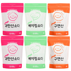 優質家用清潔劑 小蘇打 1kg + 檸檬酸 1kg + 過碳酸鈉 1kg 套組, 2套