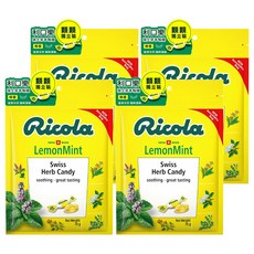 Ricola 利口樂 草本喉糖 香蜂草檸檬味 瑞士草本 獨立包裝, 70g, 4袋