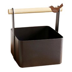 Craftsman In Storage 收納職人 北歐簡約時尚鐵製木棍手提收納盒, 1層, 咖啡色